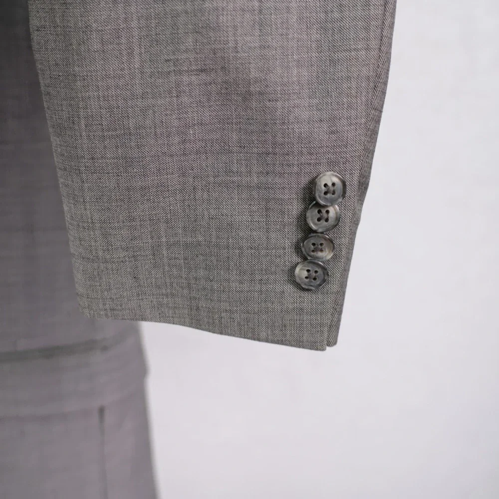 Joseph Abboud Tellegno 1900 Super 120s Wool Gray Sharksin Wool Blazer -40L Slim-